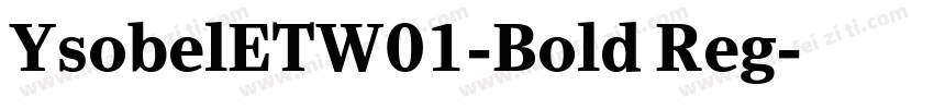 YsobelETW01-Bold Reg字体转换